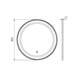 Зеркало Comforty Ереван 00-00014146 80 см серый